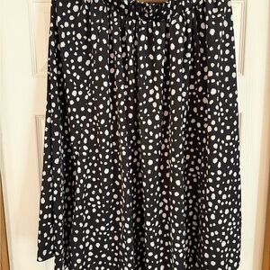SHEIN Black and White Polka Dot Skirt